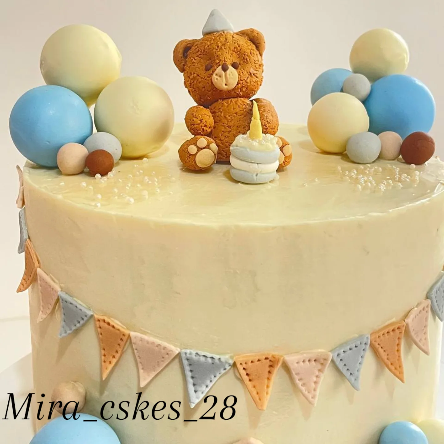 Classic White Wedding Cake - Front View